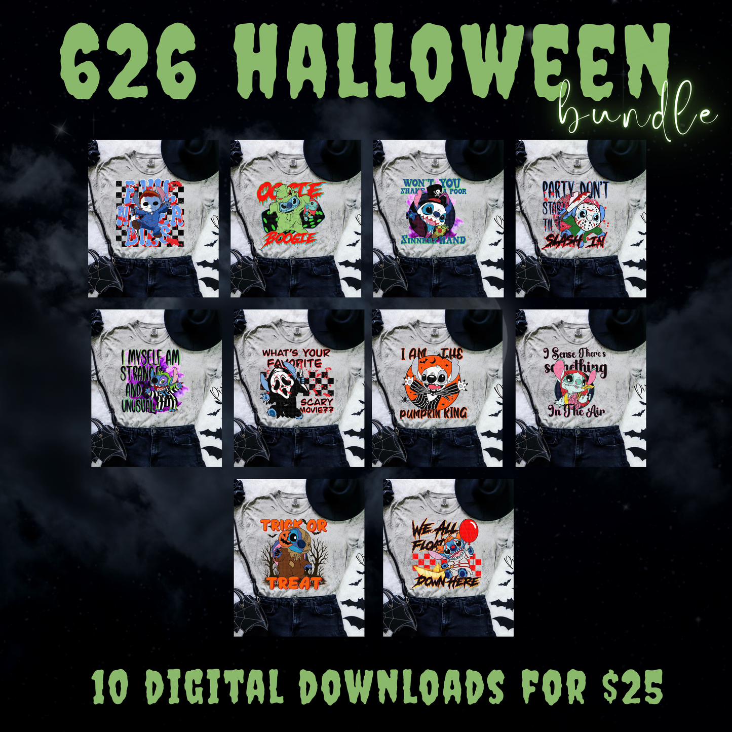 626 Halloween (Bundle) Digital Downloads PNG
