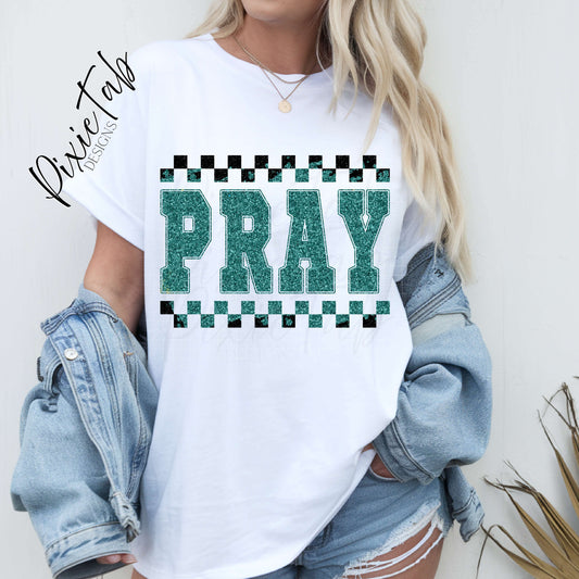 Turquoise Pray Digital Download PNG