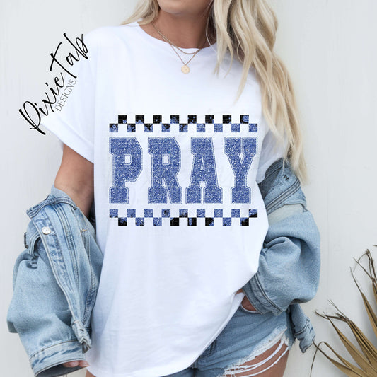 Blue Pray Digital Download PNG