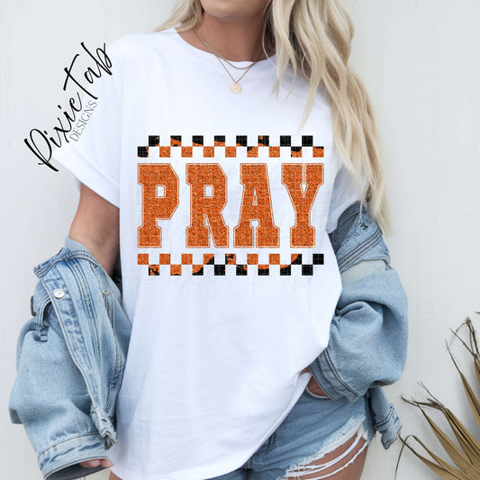 Orange Pray Digital Download PNG