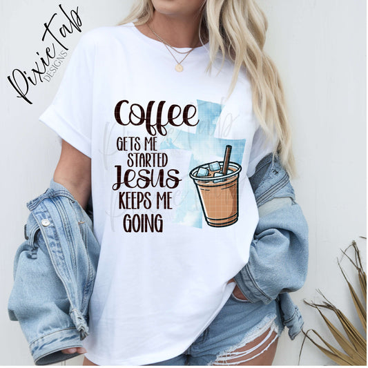 Coffee & Jesus Digital Download PNG
