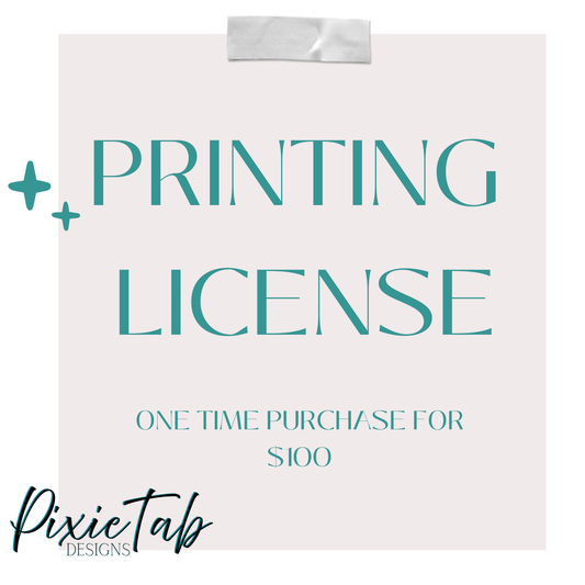 PRINTING LICENSE ONE TIME PURCHASE