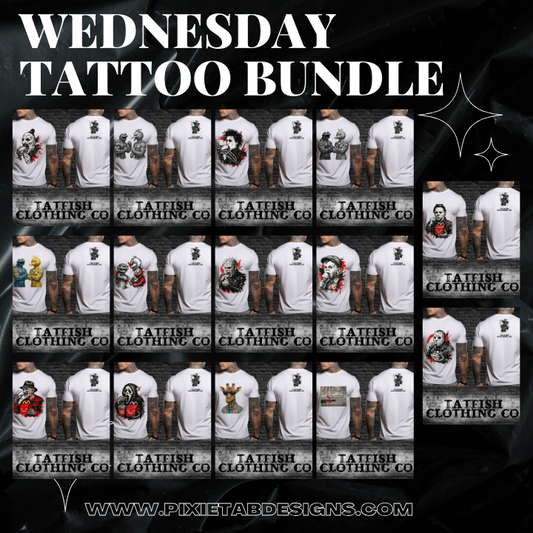 Wednesday Tattoo (Bundle) Digital Downloads PNG