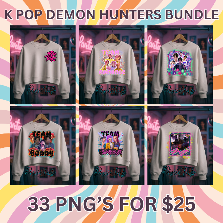 K-Pop Demon Hunters (Bundle) Digital Downloads PNG