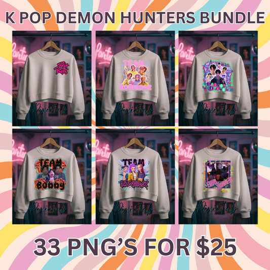 K-Pop Demon Hunters (Bundle) Digital Downloads PNG
