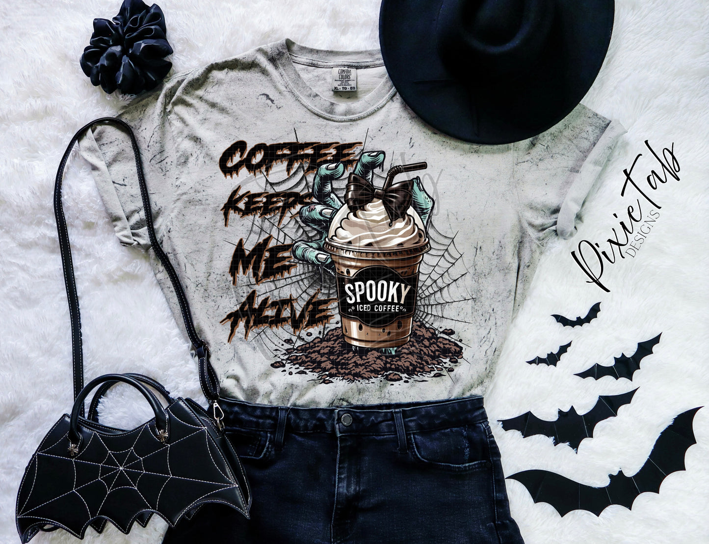 Spooky Coffee Digital Download PNG
