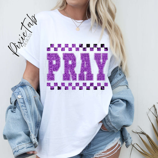 Purple Pray Digital Download PNG