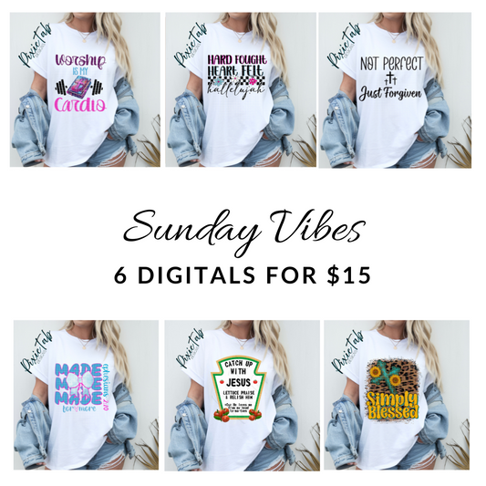 Sunday Vibes (Bundle) Digital Download PNG